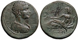 ROMANE PROVINCIALI - Geta (209-212) - AE 29 - Testa laureata a d. /R Dio fluviale sdraiato a s. (AE g. 17,16) Graffi
qBB