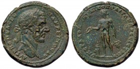 ROMANE PROVINCIALI - Macrino (217-218) - AE 26 (Nicopoli ad Istrum) - Busto laureato e corazzato a d. /R Apollo stante a s. con ramo e patera presso u...