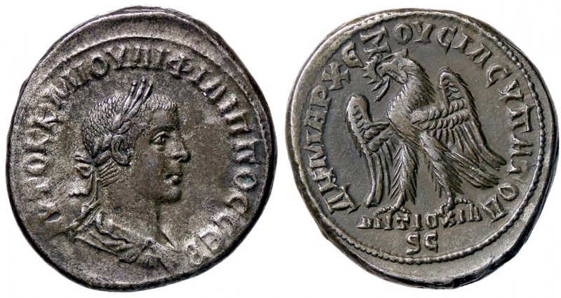 ROMANE PROVINCIALI - Filippo II (247-249) - Tetradracma - Busto laureato e coraz...