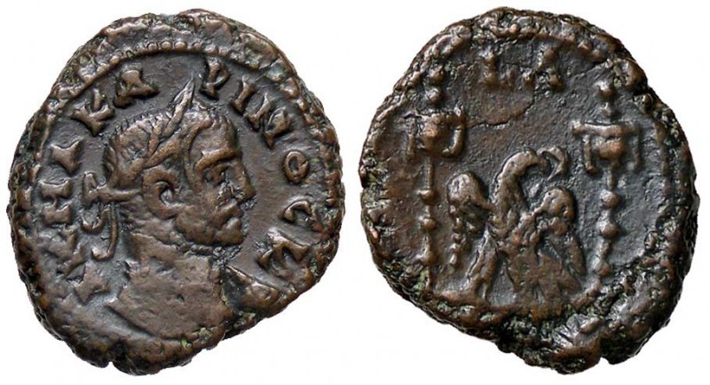 ROMANE PROVINCIALI - Carino (283-285) - Tetradracma (Alessandria) - Busto laurea...