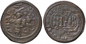 BIZANTINE - Eraclio e Eraclio Costantino (613-638) - Follis (AE g. 12,12) Ribattuto su follis di Focas
BB+