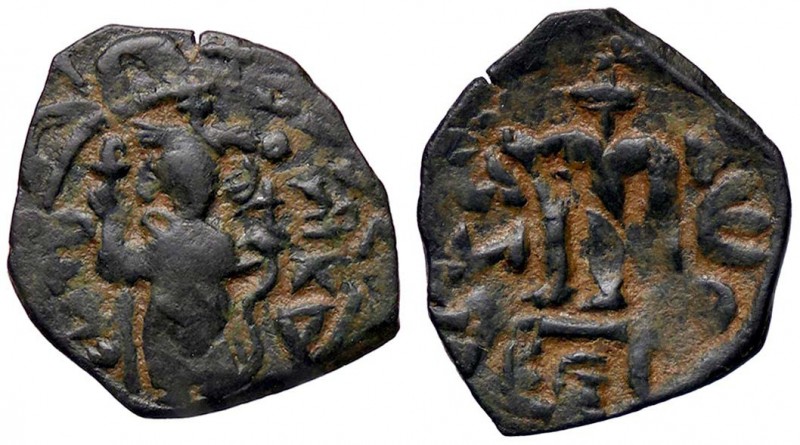 BIZANTINE - Costante II (641-668) - Follis - Costante stante di fronte /R Grande...