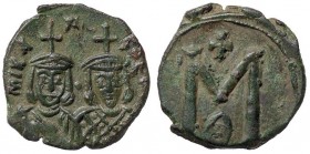 BIZANTINE - Michele II (820-821) - Follis - Busto di Michele e Teofilo di fronte /R Grande M Ratto 1814/1816; Sear 1652 (AE g. 3,2)
SPL