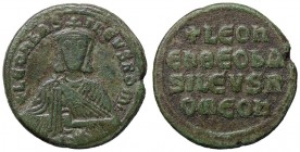 BIZANTINE - Leone VI e Alessandro (886-908) - Follis - Busto di Leone di fronte /R Scritta nel campo Ratto 1873; Sear 1729 (AE g. 8,52)
BB
