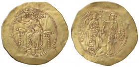 BIZANTINE - IMPERO DI NICEA - Giovanni III (1222-1254) - Iperpero (Magnesia) - Cristo nimbato in trono benedicente /R L'Imperatore stante a s. incoron...