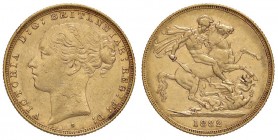ESTERE - AUSTRALIA - Vittoria (1837-1901) - Sterlina 1882 S - San Giorgio Kr. 7 AU
BB+