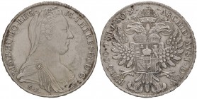 ESTERE - AUSTRIA - Maria Teresa (vedova) (1765-1780) - Tallero 1780 Kr. 1866.2 AG Abilmente lavata
BB-SPL