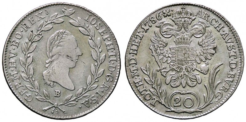 ESTERE - AUSTRIA - Giuseppe II d'Asburgo-Lorena (1780-1790) - 20 Kreuzer 1786 B ...