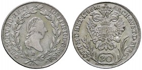 ESTERE - AUSTRIA - Giuseppe II d'Asburgo-Lorena (1780-1790) - 20 Kreuzer 1786 B Kr. 2069 AG
qBB/BB+