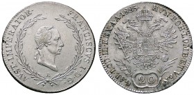 ESTERE - AUSTRIA - Francesco I Imperatore (1806-1835) - 20 Kreuzer 1825 A Kr. 2144 MI Lieve mancanza al bordo
SPL/SPL+