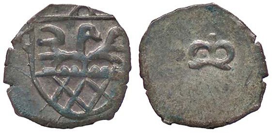 ESTERE - BOEMIA - Anonime - Pfennig Secolo XV - Stemma bipartito /R Simbolo Done...