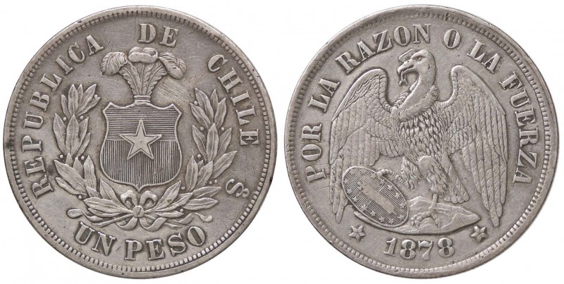 ESTERE - CILE - Repubblica - Peso 1878 Kr. 142.1 AG
BB+