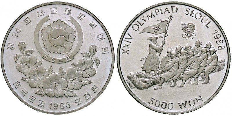 ESTERE - COREA DEL SUD - Repubblica - 5.000 Won 1988 - Olimpiadi di Seul Kr. 55 ...