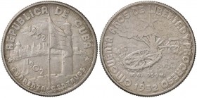 ESTERE - CUBA - Repubblica - 40 Centavos 1952 Kr. 25 AG
qFDC