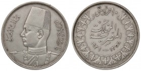ESTERE - EGITTO - Farouk (1937-1952) - 10 Piastre 1358 (1939) Kr. 367 AG
BB-SPL