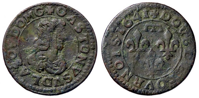 ESTERE - FRANCIA - DOMBES - Gastone d'Orléans (1627-1650) - Doppio tornese 1641 ...