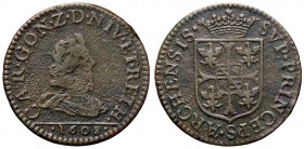 ESTERE - FRANCIA - NEVERS E RETHEL - Carlo di Gonzaga (1601-1637) - 2 Liard 1608 Kr. 12.1 CU
MB-BB