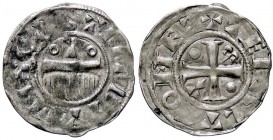 ESTERE - FRANCIA - PROVENCE - Thibaut II (1125-1152) - Denaro Provisino - +TEBΛLT COMES Croce patente /R CΛSTRI PRYYINS Pettine sormontato da Y (MI g....