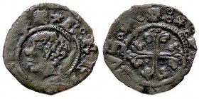 ZECCHE ITALIANE - BRESCIA - Monetazione anonima dei Malatesta (1355-1429) - Denaro - Croce fiorata /R Testa di moretto a s. CNI 32/39; MIR 121 R (MI g...