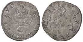 ZECCHE ITALIANE - CASALE - Carlo V (1533-1536) - Cavallotto - Globo crucigero sormontato da grande corona /R Sant'Evasio a cavallo verso d. CNI 2/5; M...