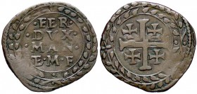 ZECCHE ITALIANE - CASALE - Ferdinando Gonzaga (1612-1626) - Grosso - Legenda in cartella /R Grande croce con croci nei quarti CNI 74/80; MIR 338 (MI g...