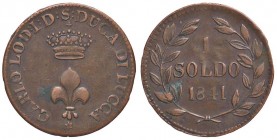 ZECCHE ITALIANE - LUCCA - Carlo Ludovico di Borbone (1824-1847) - Soldo 1841 Pag. 274; Mont. 461 CU
BB