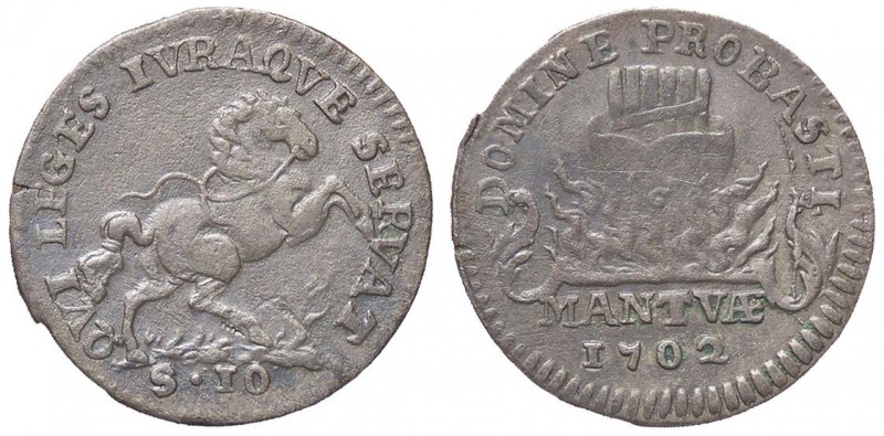 ZECCHE ITALIANE - MANTOVA - Ferdinando Carlo Gonzaga-Nevers (1669-1707) - Mezza ...