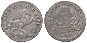 ZECCHE ITALIANE - MANTOVA - Ferdinando Carlo Gonzaga-Nevers (1669-1707) - Mezza lira 1702 - Crogiuolo /R Cavallo impennato a d. CNI 46; MIR 744/1 NC M...