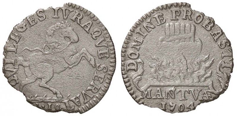 ZECCHE ITALIANE - MANTOVA - Ferdinando Carlo Gonzaga-Nevers (1669-1707) - Mezza ...