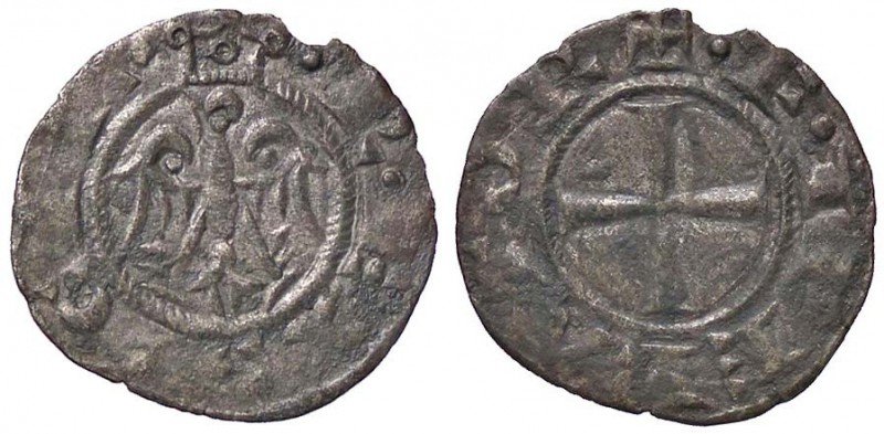 ZECCHE ITALIANE - MESSINA - Federico II (1197-1250) - Denaro (1221) - Croce pate...