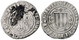 ZECCHE ITALIANE - MESSINA - Federico IV il Semplice (1355-1377) - Pierreale - Aquila coronata ad ali spiegate /R Stemma aragonese coronato MIR 195 (AG...