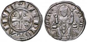 ZECCHE ITALIANE - MILANO - Prima Repubblica (1250-1310) - Ambrogino ridotto - Croce patente entro cerchio con quattro trifogli nei quarti /R Sant'Ambr...