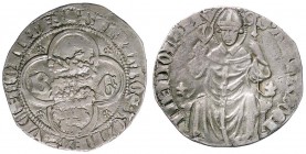 ZECCHE ITALIANE - MILANO - Barnabò e Galeazzo II Visconti (1355-1378) - Grosso da 2 soldi - Biscia tra B G /R San Ambrogio Crippa 2/A; MIR 102/1 (AG g...