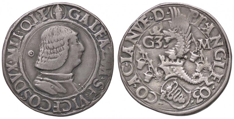 ZECCHE ITALIANE - MILANO - Galeazzo Maria Sforza (1466-1476) - Testone - Busto a...