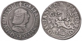 ZECCHE ITALIANE - MILANO - Galeazzo Maria Sforza (1466-1476) - Testone - Busto a d. /R Cimiero sormontato da drago fra rami e secchi Crippa 6/A; MIR 2...