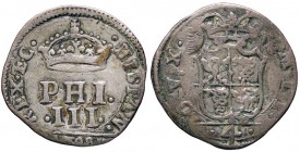 ZECCHE ITALIANE - MILANO - Filippo III (1598-1621) - 4 Soldi 1608 Crippa 19; MIR 350 (AG g. 2,94)
qBB