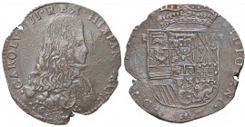 ZECCHE ITALIANE - MILANO - Carlo II, secondo periodo (1675-1700) - Mezzo filippo 1676 CNI 59/65; Crippa 7; MIR 388/1 R AG
meglio di MB