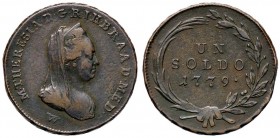 ZECCHE ITALIANE - MILANO - Maria Teresa d'Asburgo (1740-1780) - Soldo 1779 W Mont. 31 R CU
MB-BB