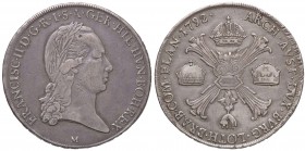 ZECCHE ITALIANE - MILANO - Francesco II d'Asburgo - Lorena (1792-1800) - Crocione 1792 CNI 3; Mont. 161 RR AG Segno sulla fronte
BB