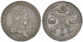 ZECCHE ITALIANE - MILANO - Francesco II d'Asburgo - Lorena (1792-1800) - Crocione 1795 CNI 15; Mont. 164 RR AG Colpetto
BB-SPL