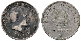 ZECCHE ITALIANE - MILANO - Napoleone I, Re d'Italia (1805-1814) - 15 Soldi 1808 Pag. 48; Mont. 265 R AG
qBB
