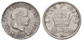 ZECCHE ITALIANE - MILANO - Napoleone I, Re d'Italia (1805-1814) - 10 Soldi 1812 Pag. 56; Mont. 274 AG
SPL