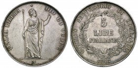 ZECCHE ITALIANE - MILANO - Governo Provvisorio (1848) - 5 Lire 1848 Pag. 213; Mont. 425 AG Colpetto
BB+