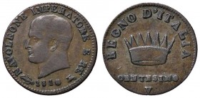 ZECCHE ITALIANE - VENEZIA - Napoleone I, Re d'Italia (1805-1814) - Centesimo 1810 Pag. 39; Mont. 58 CU
BB