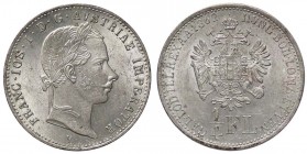ZECCHE ITALIANE - VENEZIA - Francesco Giuseppe I d'Asburgo-Lorena (1848-1866) - Quarto di fiorino 1862 Pag. 240; Mont. 284 NC AG
FDC