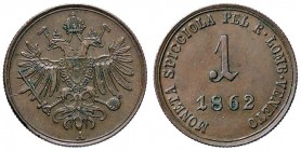 ZECCHE ITALIANE - VENEZIA - Francesco Giuseppe I d'Asburgo-Lorena (1848-1866) - Soldo 1862 A CU Vienna
SPL