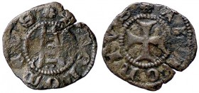 ZECCHE ITALIANE - VERONA - Bartolomeo e Antonio della Scala (1375-1381) - Quattrino - Scala a cinque gradini /R Croce entro cerchio Biaggi 2979 NC (MI...