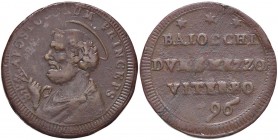 ZECCHE ITALIANE - VITERBO - Pio VI (1775-1799) - Sampietrino 1796 Ser. 678; Munt. 426 R CU
qBB