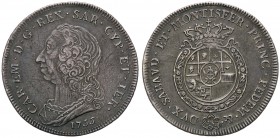 SAVOIA - Carlo Emanuele III (1730-1773) - Scudo 1755 Mont. 164 R AG
BB+