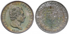 SAVOIA - Carlo Felice (1821-1831) - 5 Lire 1829 T Pag. 77; Mont. 67 AG Segnetti - Bella patina
SPL/SPL+
